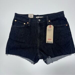 Levi's Women's Black Jean Shorts Hypersoft Sz 12 NWT